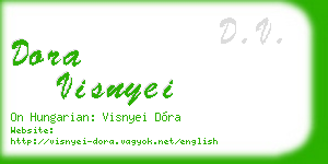 dora visnyei business card
